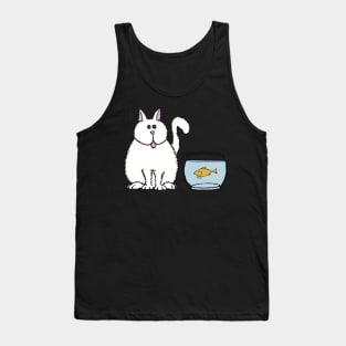 Cat fish and bowl Tank Top